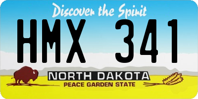 ND license plate HMX341