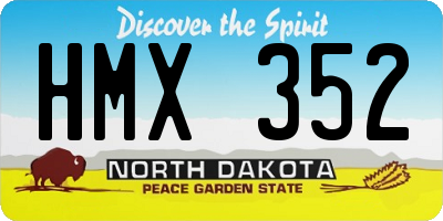 ND license plate HMX352