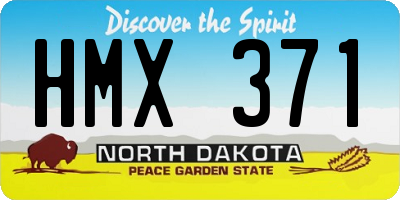 ND license plate HMX371