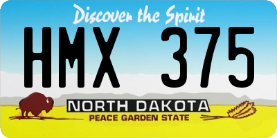 ND license plate HMX375