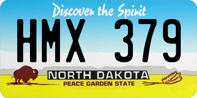 ND license plate HMX379