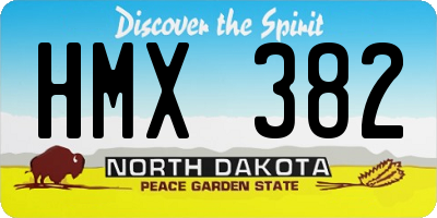 ND license plate HMX382