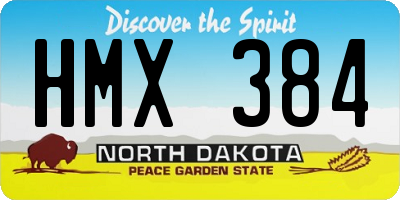 ND license plate HMX384