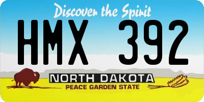 ND license plate HMX392