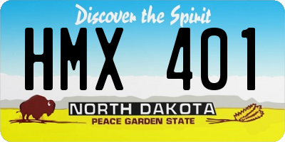 ND license plate HMX401