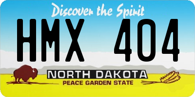 ND license plate HMX404