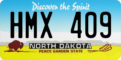 ND license plate HMX409