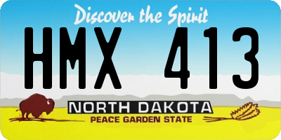 ND license plate HMX413