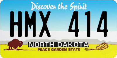 ND license plate HMX414