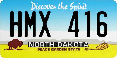 ND license plate HMX416