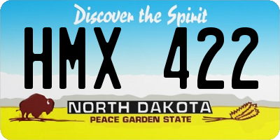 ND license plate HMX422