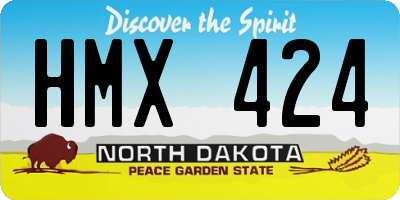 ND license plate HMX424