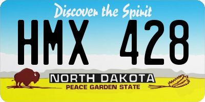 ND license plate HMX428