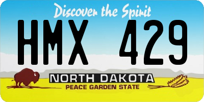 ND license plate HMX429