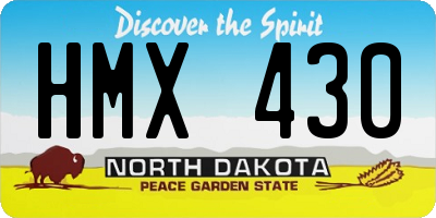 ND license plate HMX430