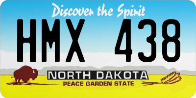 ND license plate HMX438