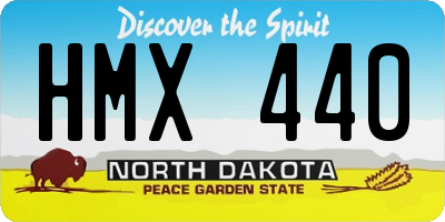 ND license plate HMX440