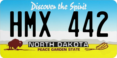 ND license plate HMX442