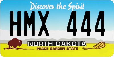 ND license plate HMX444