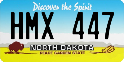 ND license plate HMX447