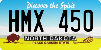 ND license plate HMX450