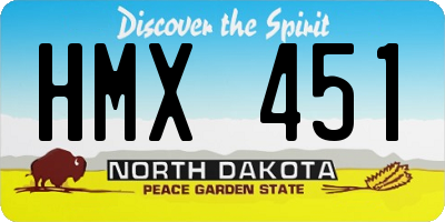 ND license plate HMX451