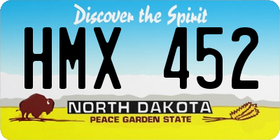 ND license plate HMX452