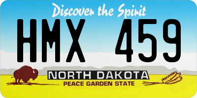 ND license plate HMX459