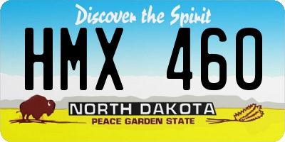 ND license plate HMX460