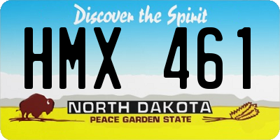 ND license plate HMX461