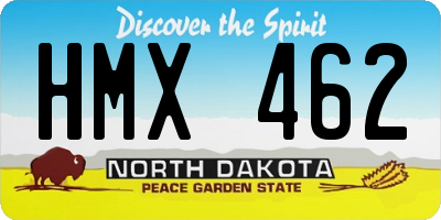 ND license plate HMX462