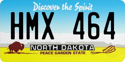 ND license plate HMX464