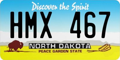 ND license plate HMX467