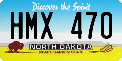 ND license plate HMX470