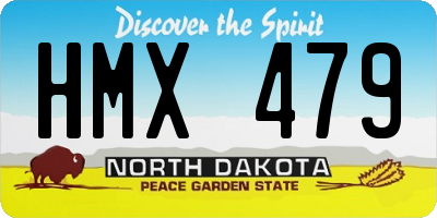 ND license plate HMX479