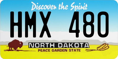 ND license plate HMX480