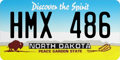 ND license plate HMX486