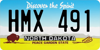 ND license plate HMX491