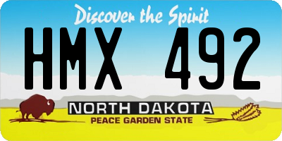 ND license plate HMX492