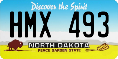 ND license plate HMX493