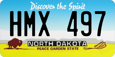 ND license plate HMX497