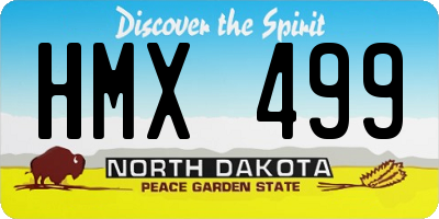 ND license plate HMX499