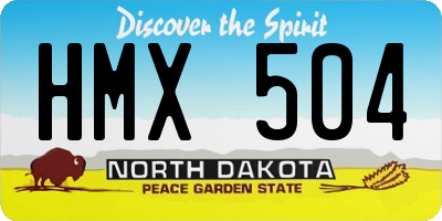 ND license plate HMX504