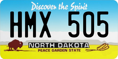 ND license plate HMX505