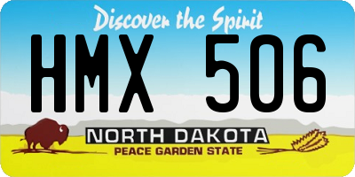 ND license plate HMX506