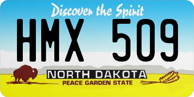 ND license plate HMX509