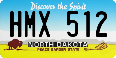 ND license plate HMX512