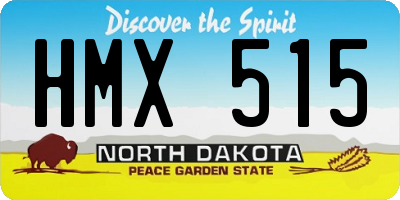 ND license plate HMX515