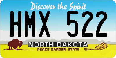 ND license plate HMX522