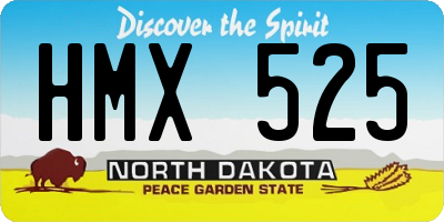 ND license plate HMX525